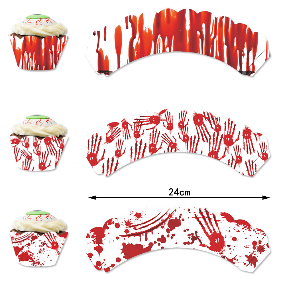 Halloween Party Decoration Bloodstain Props Cake Plug-in