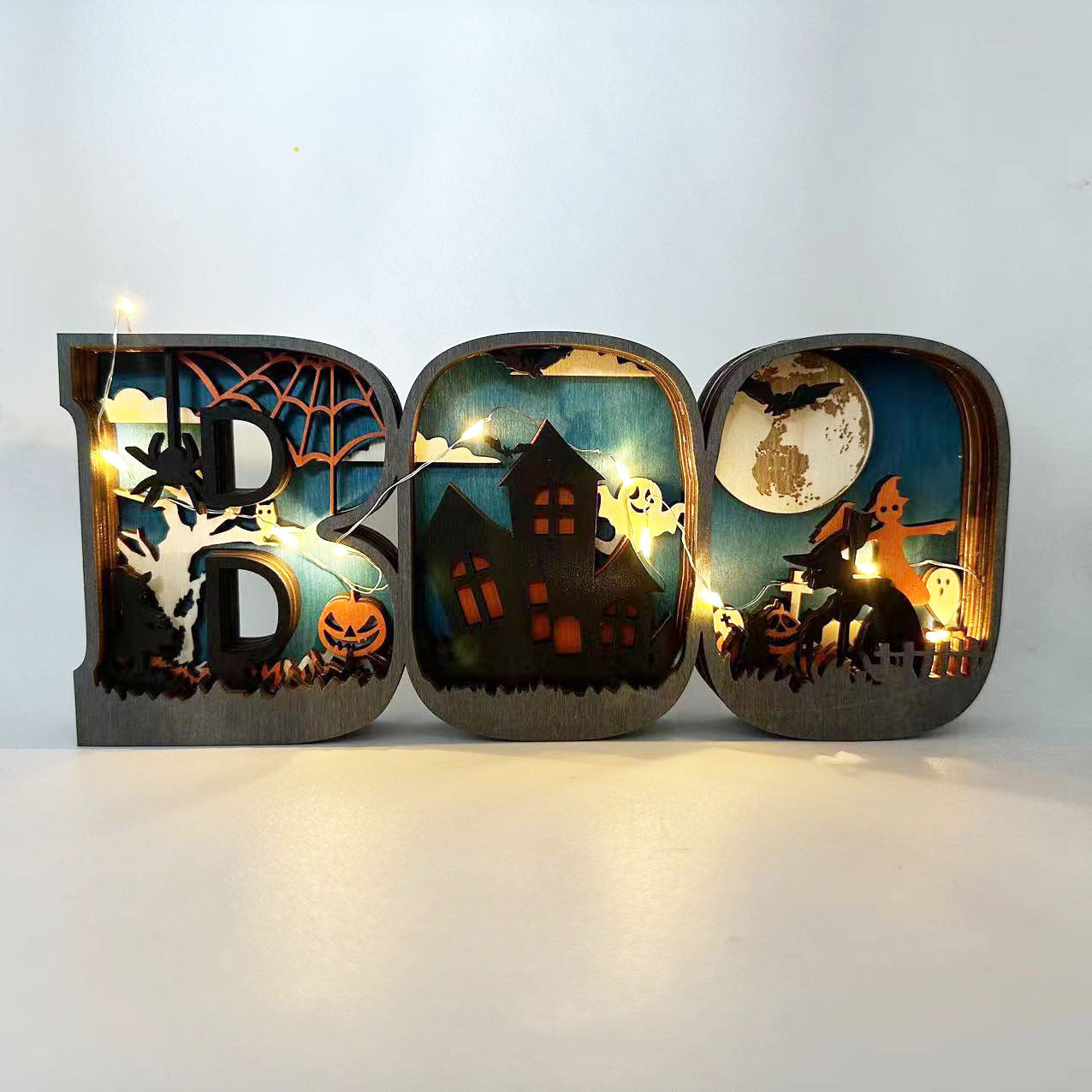 Halloween Design BOO Letter Lighting