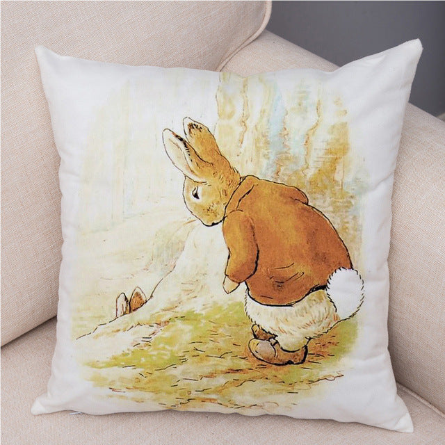 Cartoon Rabbit Peach Skin Fabric Pillow Cover Home Decoration Sofa Cushion Cover Seat Cover Easter Amazon AliExpress, easter decorations, Easter Decor, easter table decor, outdoor easter decorations, shop easter, Decognomes, Spring Decorations