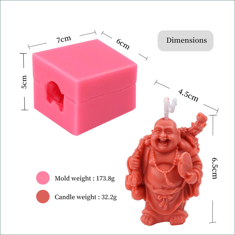 Three-dimensional Aromatherapy Buddha Statue Candle Mould, Silicone candle molds, Geometric candle molds, DIY candle making molds, Aromatherapy Candle, Sented candle, candles, 