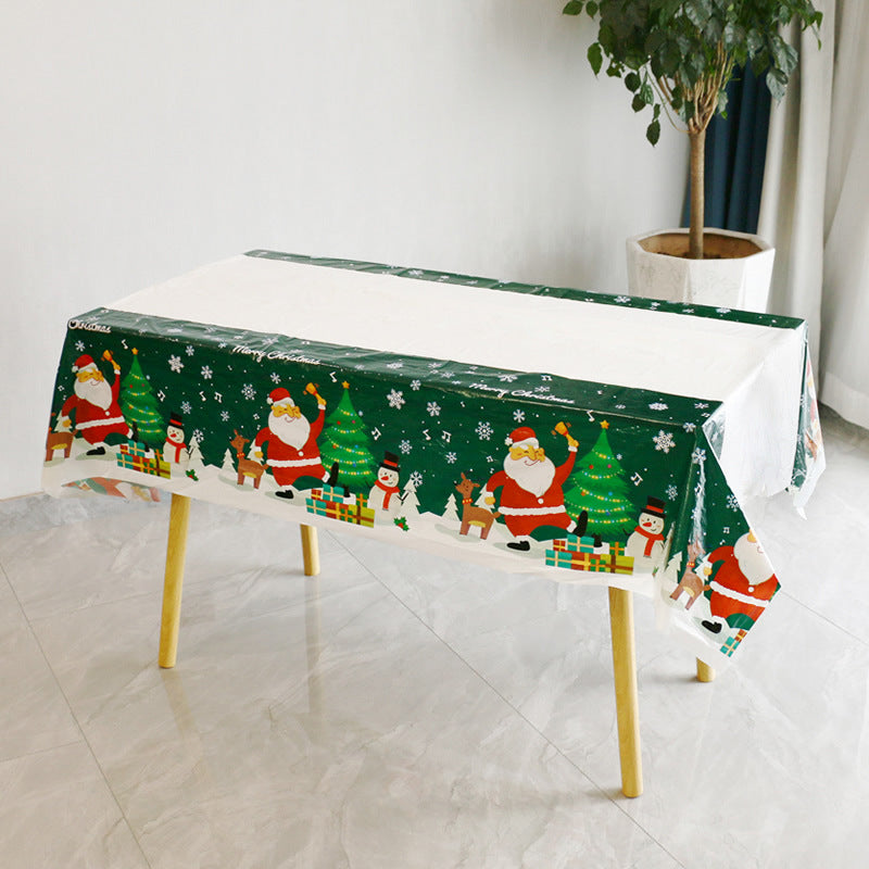 Christmas Plastic Rectangular Tablecloth