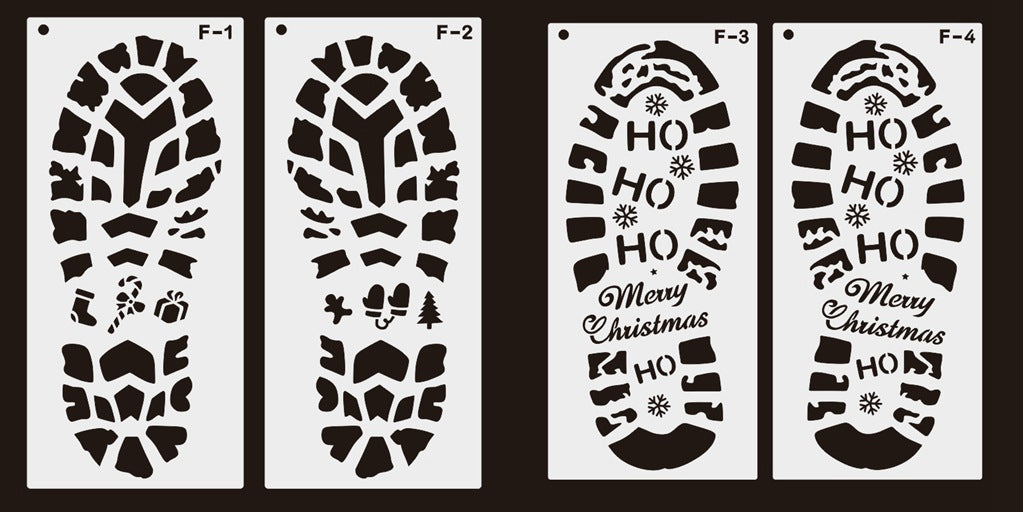 Christmas Footprints Hollow Out Template Ruler