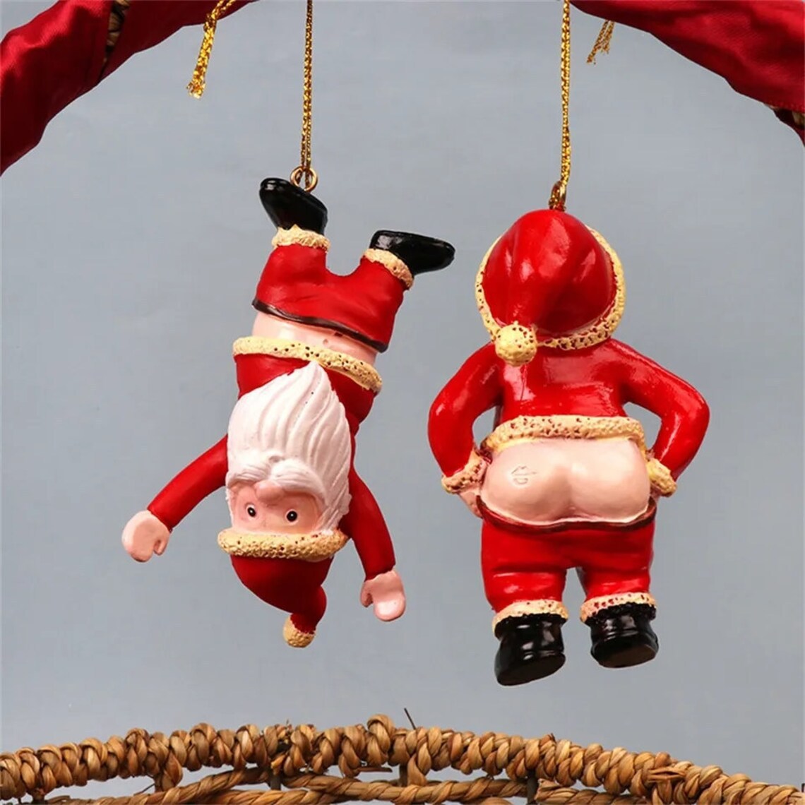 Christmas Old Man Modeling Decoration Christmas Window Decoration, Santa Claus Ornaments, Christmas Decoration Items, Christmas Decoration Ornaments, inverted Santa Claus pendant, lifting pants Santa Claus pendant, Christmas Santa pendant