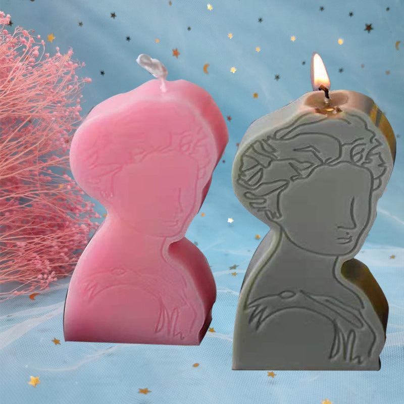 Ins Sketch Portrait Candle Mold Diy Ornaments, Geometric candle molds, Abstract candle molds, DIY candle making molds, Decognomes, Silicone candle molds, Candle Molds, Aromatherapy Candles, Scented Candle,