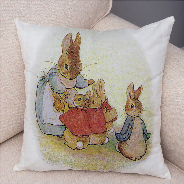 Cartoon Rabbit Peach Skin Fabric Pillow Cover Home Decoration Sofa Cushion Cover Seat Cover Easter Amazon AliExpress, easter decorations, Easter Decor, easter table decor, outdoor easter decorations, shop easter, Decognomes, Spring Decorations