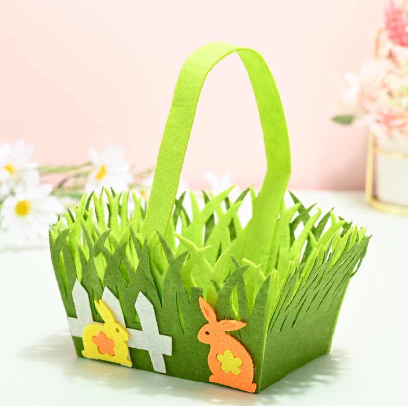 Easter Decorations Bunny Square Handy Non Woven Basket Decoration, easter decorations, Easter Decor, easter table decor, outdoor easter decorations, shop easter, Decognomes, Spring Decorations