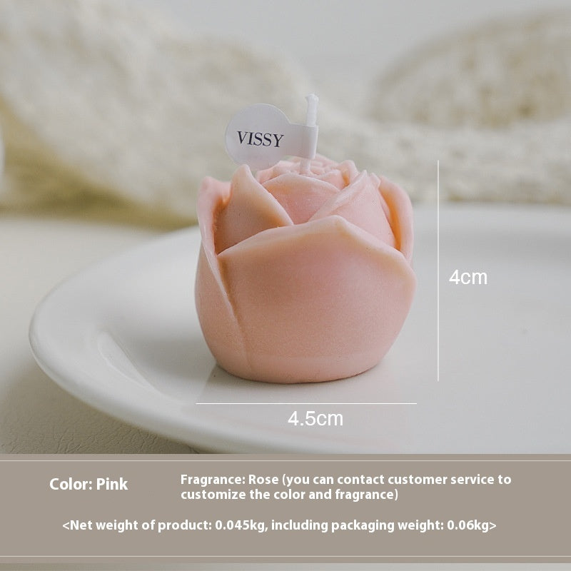 Rose Qixi Valentine's Day Fragrance Birthday Gift Simulation Flower Aromatherapy Candle Atmosphere Gift, candles, decognomes, tulip candles