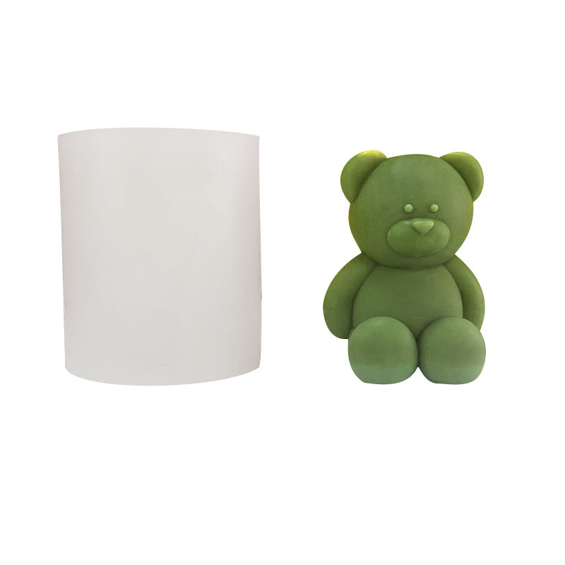 Animal Chubby Bear Scented Candle Plaster, Geometric candle molds, Abstract candle molds, DIY candle making molds, Silicone candle molds, Animal candle molds,