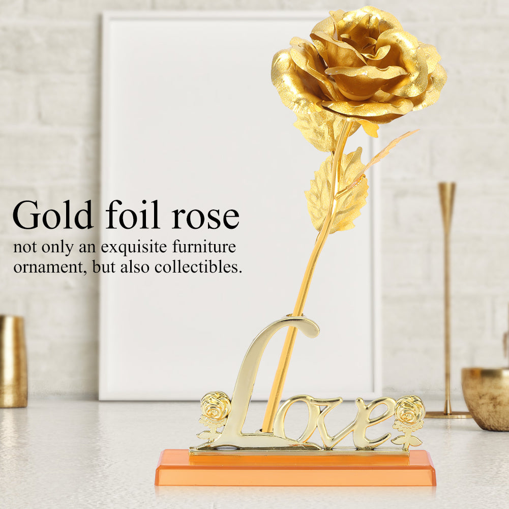 24K Gold Foil Flower Artificial Rose Valentine Day Romantic Gift for Home Table Decor(Golden), valentines day, shop valentine's day deals, valentines, valentine's day gifts, valentine day, valentines day gifts, valentines day decor, Decognomes,  valentine decoration, valentines day decoratio, valentine decor, valentines decor, valentines decorations
