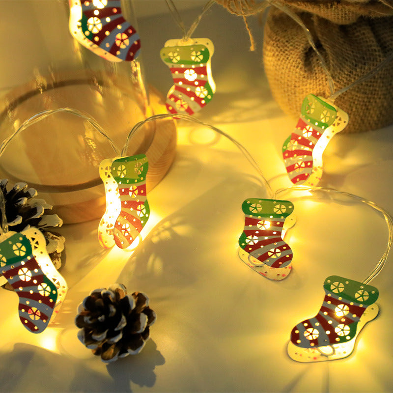 Christmas LED Light String Santa Claus Elk Snowman Xmas Ornament String Light Christmas Decorations New Year Navidad Gift