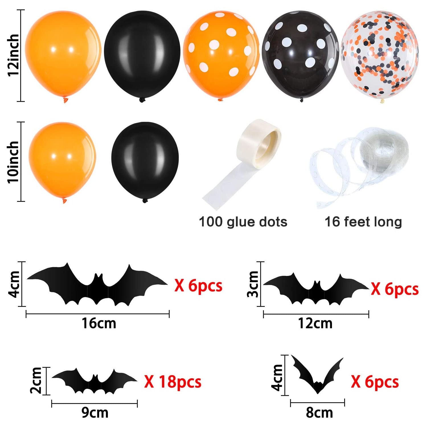 Bat Sticker Halloween Black Orange Party Decoration, Pumpkin lanterns, Jack o Lanterns, Halloween Lights, Halloween Decoration Ornaments, Halloween inflatables, carved pumpkins, Halloween wreaths, Halloween Candles.