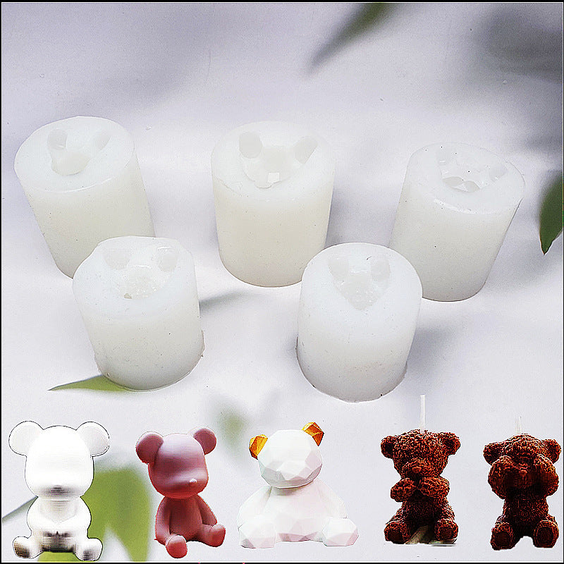 Bear Shape Aromatherapy Gypsum Decoration Mold, Silicone candle molds, Christmas tree candle molds, Halloween pumpkin candle molds, Easter egg candle molds, Animal candle molds, Sea creature candle molds, Fruit candle molds, Geometric candle molds, Abstract candle molds, DIY candle making molds,
