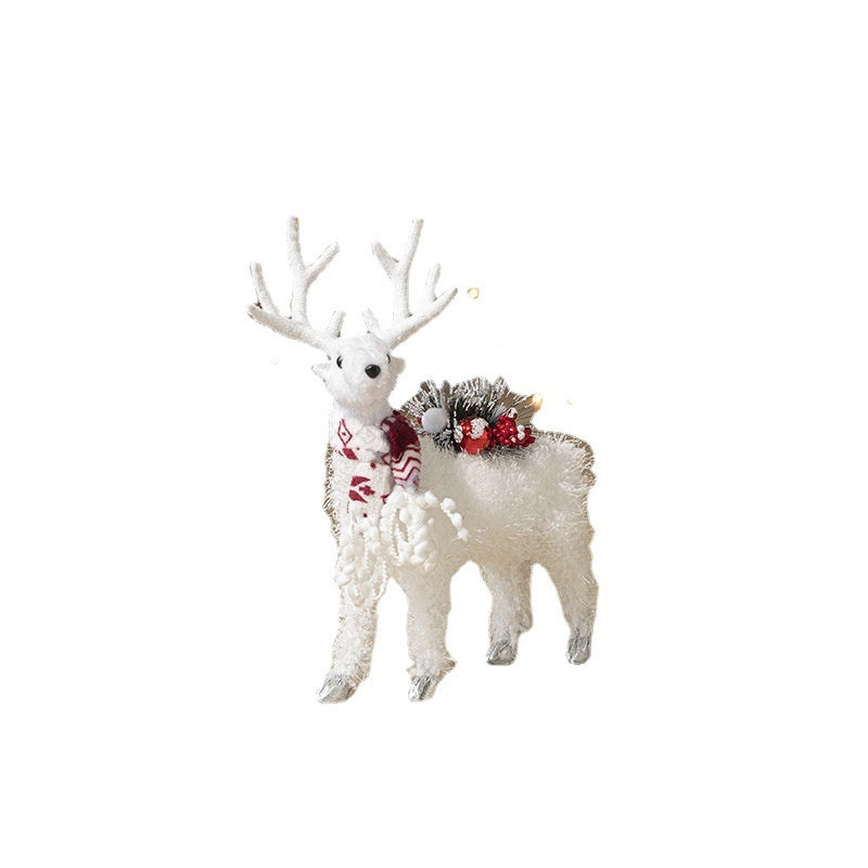 Christmas Decorations White David's Deer Doll Doll Home Shopping Window Layout Christmas Tree Ornaments