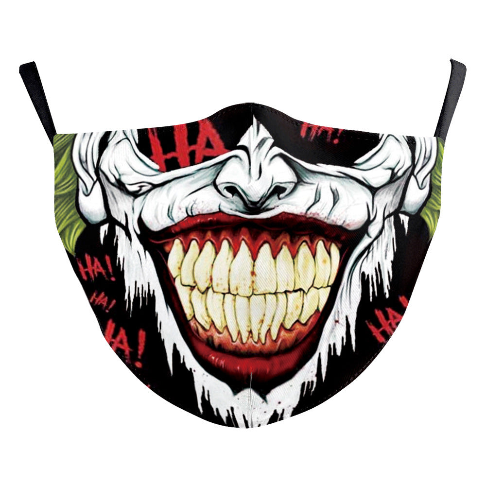 Digital Printing Halloween Clown Funny Horror Double-layer Dust Mask, Funny Glowing Masks, Halloween Horror Mask, Halloween LED Full Mask, Skull LED Mask, Animal Mask, Costumes Props Mask, Halloween Masks For Sale, Halloween Masks Near Me, Halloween Mask Micheal Myers, Halloween Mask Store.
