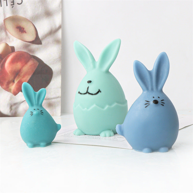 Candle Mold Broken Shell Egg Scottish Fold Vertical Ear Rabbit Resin Model