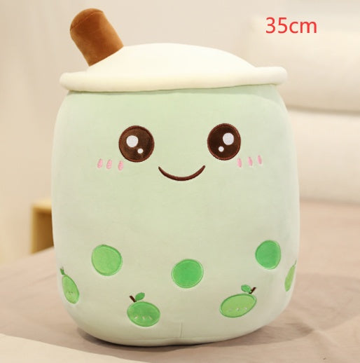 Cute Fruit Drink Plush Soft Strawberry Milk Tea Stuffed Animals