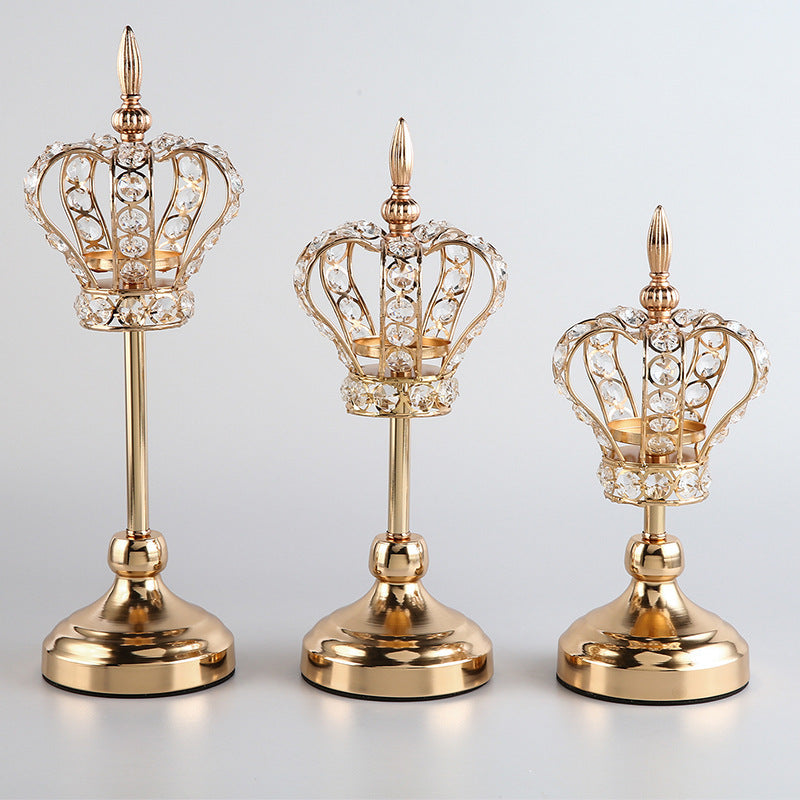 European Style Crown Candle Holder Decoration Home, candle holder, candle stick holder, glass candle holder, iron candle holder, wicker candle holder 2 piece set, candle holders, candlesticks, candle sticks, Luxury candles holders, taper candle holders, candlestick holder, Wooden Candlestick Candle Holder, Metal Candle Holders