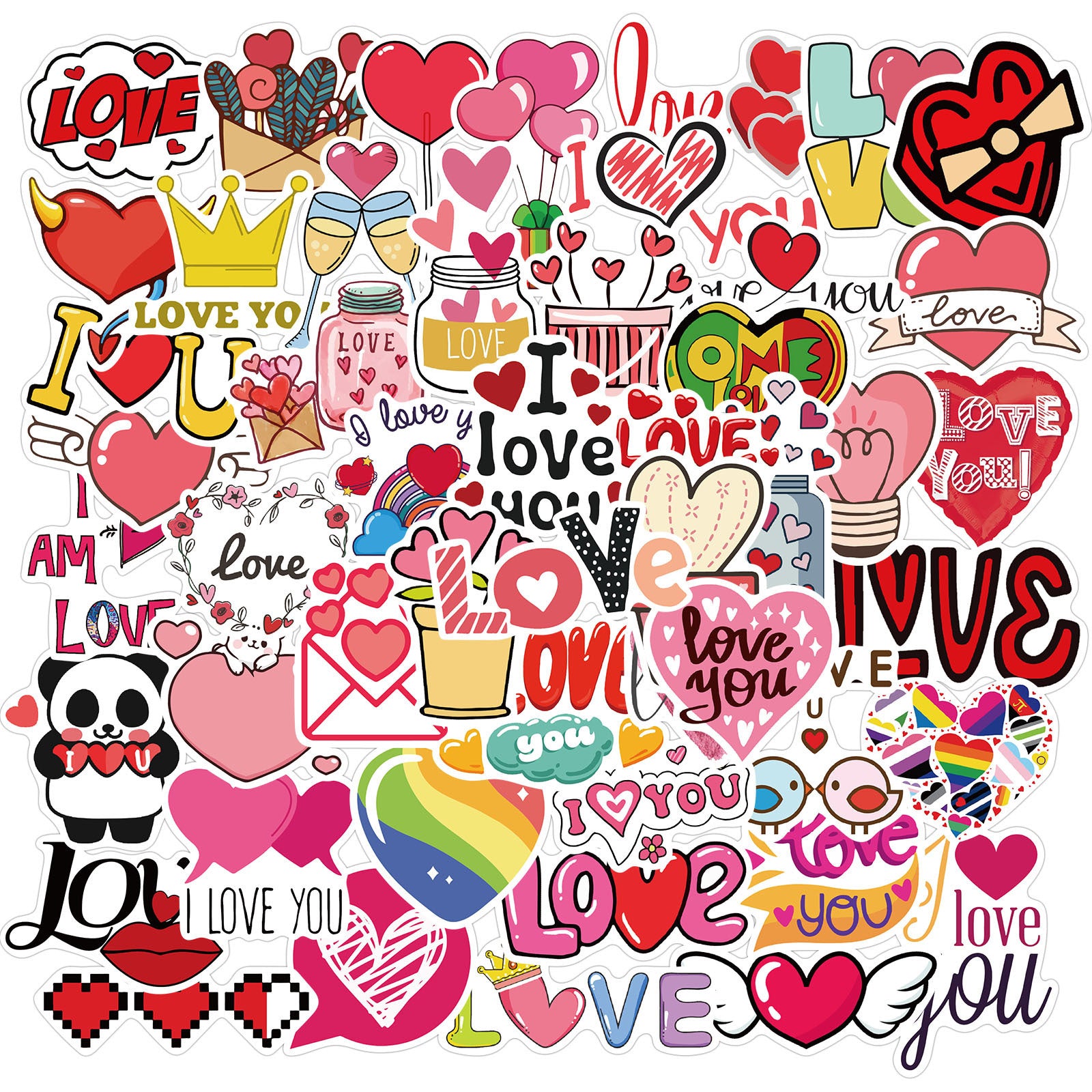 50 Valentine's Day Stickers Heart Suitcase, valentines day, shop valentine's day deals, valentines, valentine's day gifts, valentine day, valentines day gifts, valentines day decor, Decognomes,  valentine decoration, valentines day decoratio, valentine decor, valentines decor, valentines decorations
