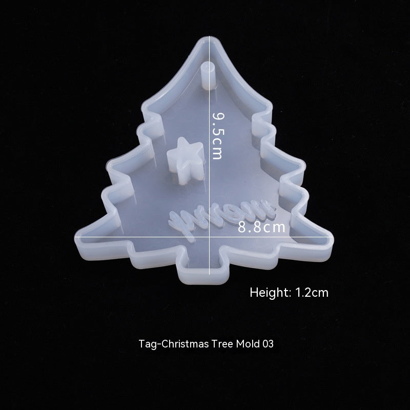 Crystal Glue Hanging Christmas Tree Elk Decorative Silicone Mold