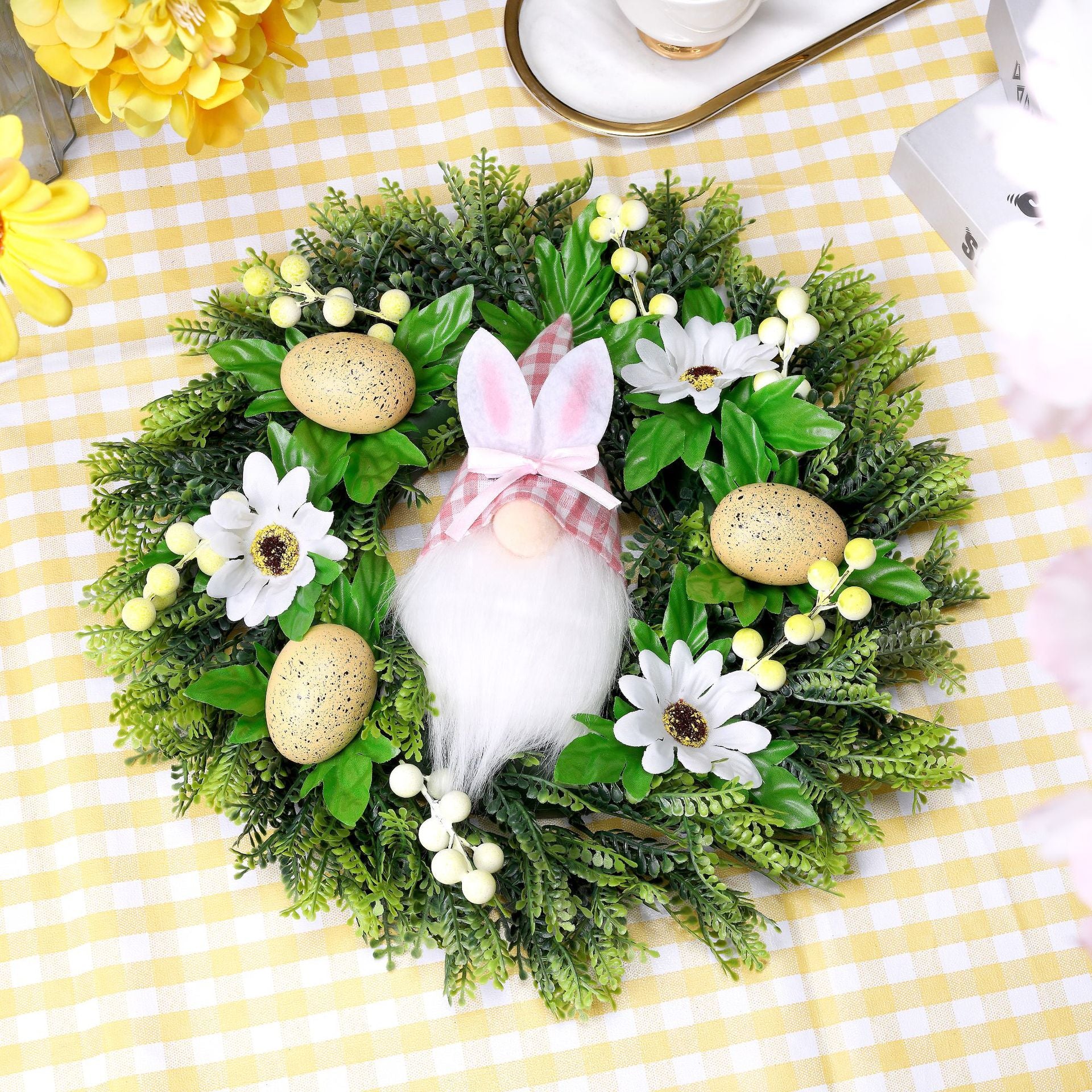 Easter Garland Door Hanging Rattan Egg Rabbit