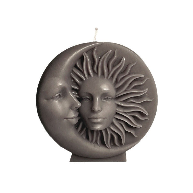 Sun Moon Face Candle Table Decoration