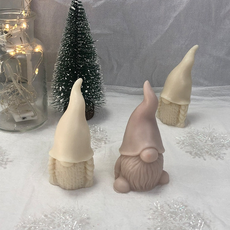 3D Faceless Santa Claus Aromatherapy Candle Silicone Mold Diy Diffuse Plaster Decoration Christmas Candle Mould