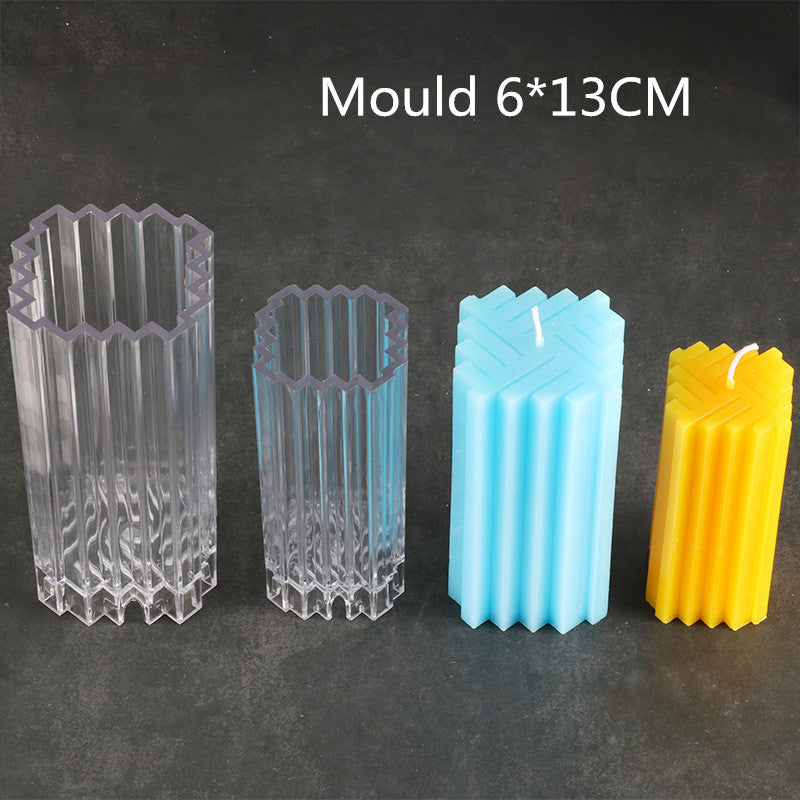 Candle Mold Creative Candle Mold Square Weave Pattern Candle Mold Color Candle Mold
