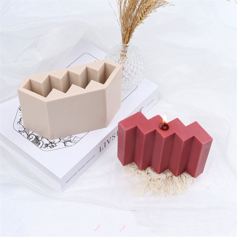 Geometric Aromatherapy Gypsum Liquid Silicone Candle Fondant Mold, Geometric candle molds, Abstract candle molds, DIY candle making molds, Silicone candle molds