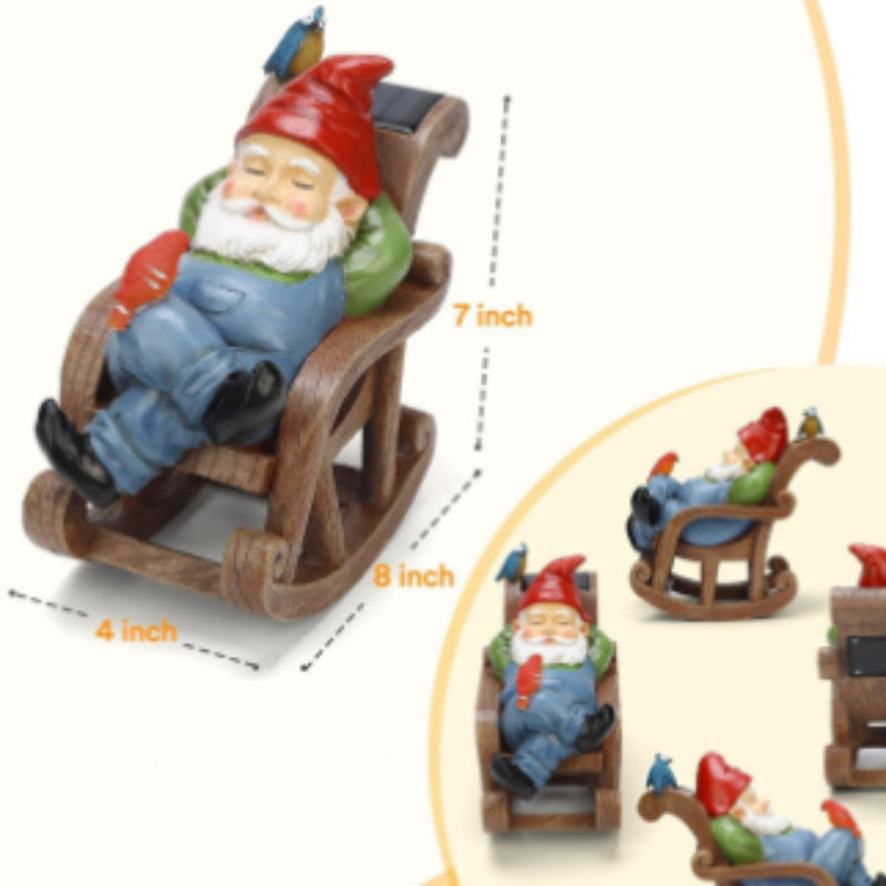 Rocking Chair Statue Decoration Solar Energy