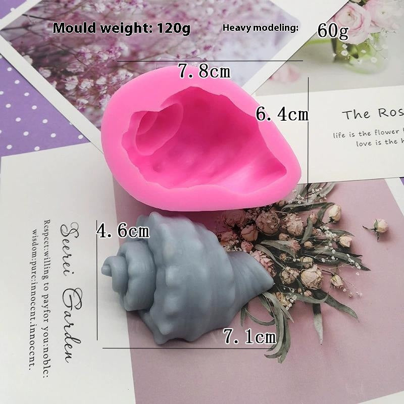 Diy Conch Shape Perfumed Soap Mould Fondant Cake Mold Chocolate Mold, Halloween pumpkin candle molds, Easter egg candle molds, Animal candle molds, Sea creature candle molds, Fruit candle molds, Geometric candle molds, Abstract candle molds, DIY candle making molds,