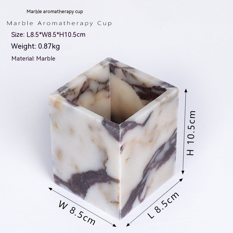 Marble Aromatherapy Candle Cup Container Candlestick Table Decorations