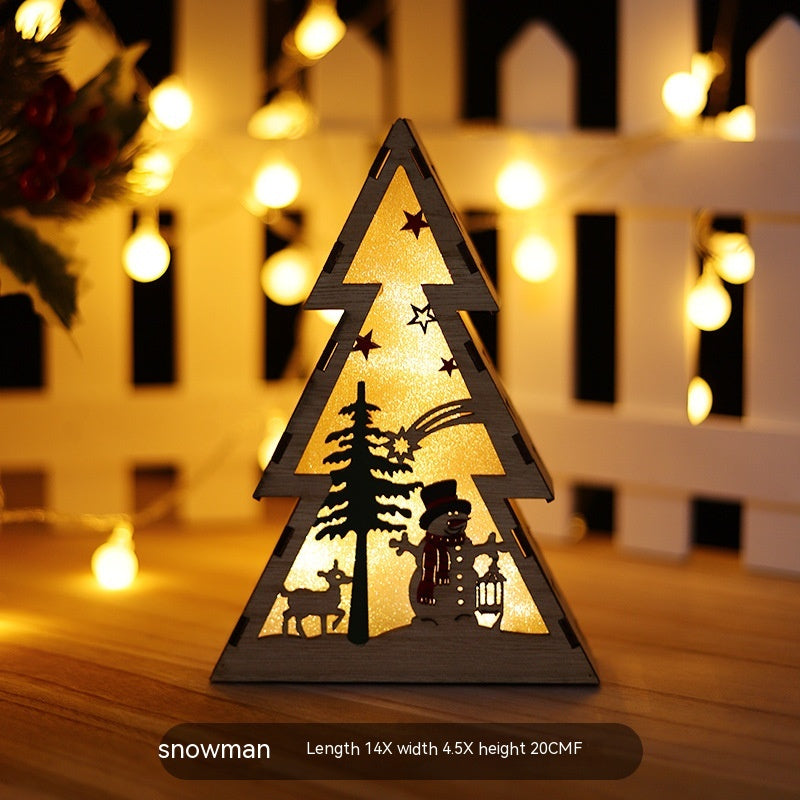 Christmas Wooden Luminous Decorative Ornaments With Lights, Christmas Wooden Luminous Decorative Ornaments With Lights, Christmas Decoration ornaments, Christmas Wooden Ornaments, Christmas Lights OrnamentsTriangle with lights of Santa Claus, triangle with Lights of Christmas snowman, triangle with Lights of Christmas deer