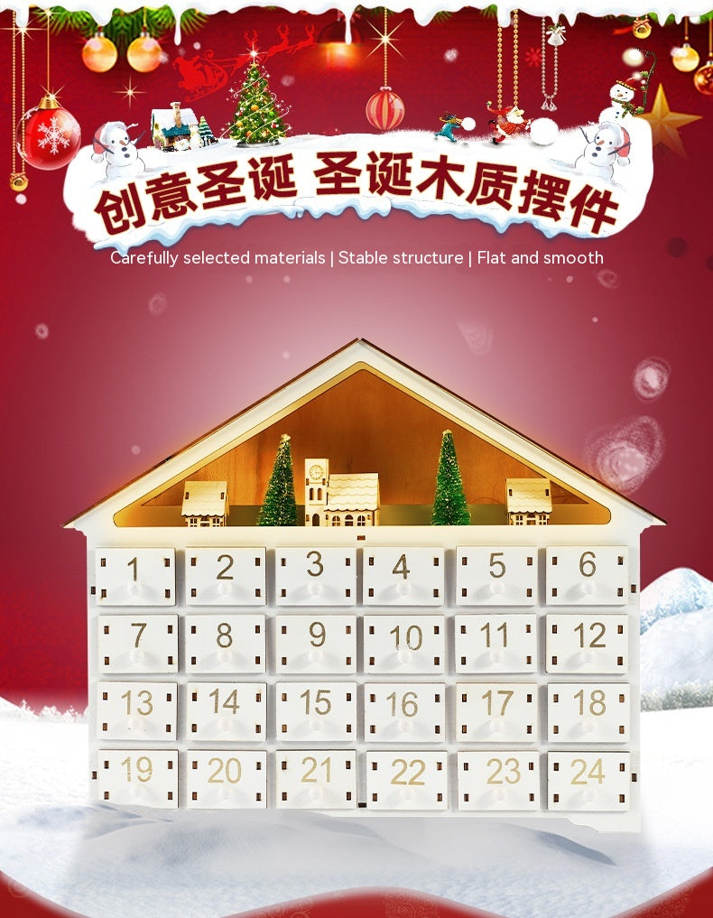 White 24 Days Countdown Calendar Christmas Digital Ornaments