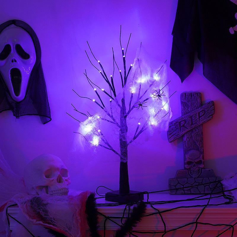 Halloween Tree Light Led Holiday Party Layout Home Decorative Lamp