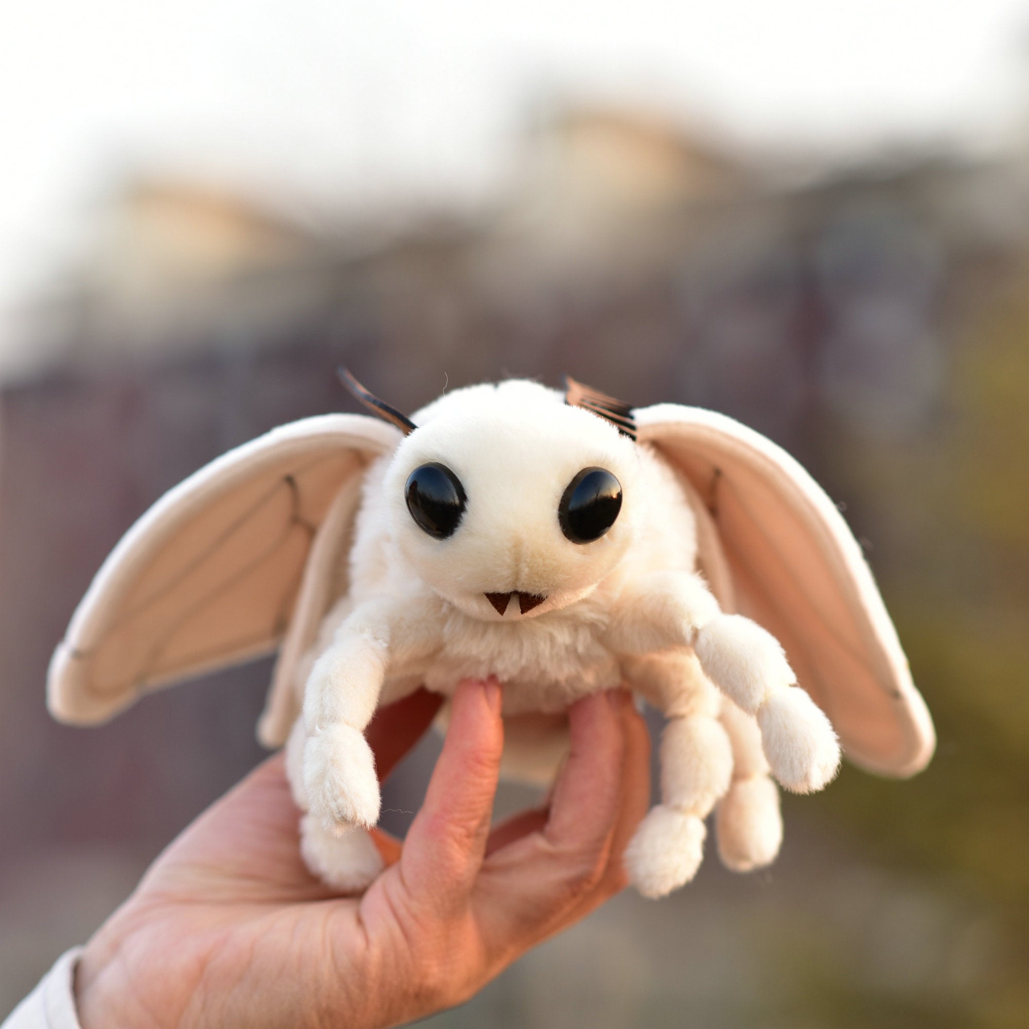 White Moth Plush Toy Insect Stuffed Animals, stuffed animals, weighted stuffed animal, stuffed animal​, highland cow stuffed animal, Plush Toys, Soft Toys, Teddy Bear, plush​, plushies, Decognomes, Plush doll
