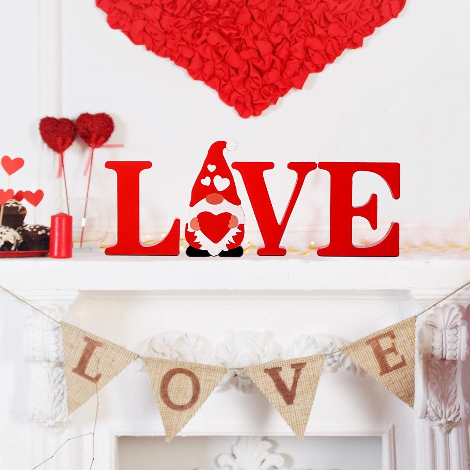 Valentine's Day decor, Romantic home accents, Heart-themed decorations, Cupid-inspired ornaments, Love-themed party supplies, Red and pink decor, Valentine's Day table settings, Romantic ambiance accessories, Heart-shaped embellishments, Valentine's Day home embellishments