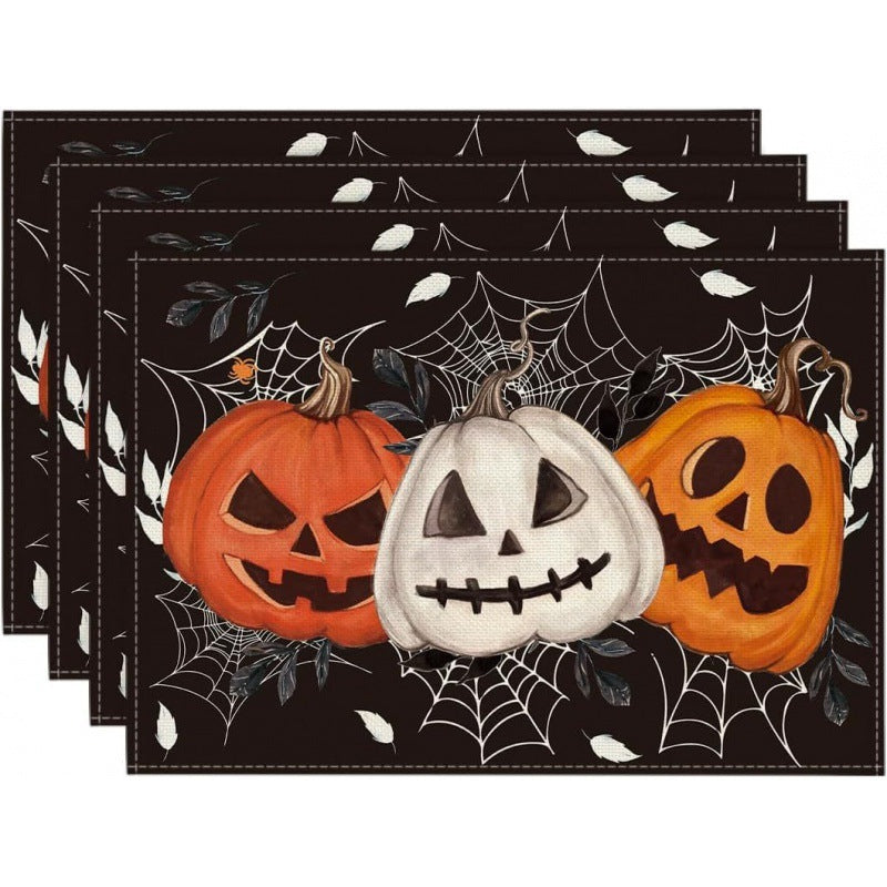 Halloween Skull Ghost Spider Pumpkin Bat Placemat