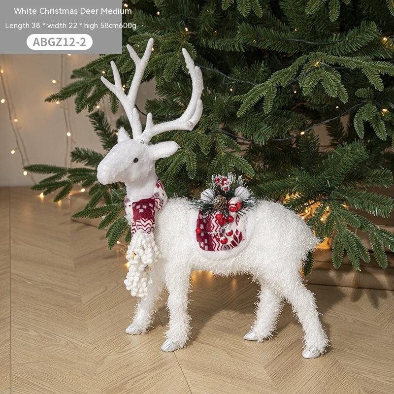 Christmas Decorations White David's Deer Doll Doll Home Shopping Window Layout Christmas Tree Ornaments