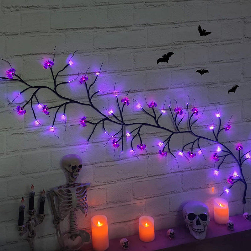 Halloween LED Willow Vine String Light Cool Cartoon Bat Pumpkin Decoration For Indoor Outdoor Party House Decor, Halloween decorations items, Halloween masks, Halloween props, Halloween animatronics, Halloween inflatables, Halloween lights, Halloween fog machines, Halloween spider webs, Halloween lanterns, Halloween banners, Halloween streamers, Halloween tableware, Halloween centerpieces, Halloween party favors, Halloween candles, Halloween wreaths, Halloween garlands
