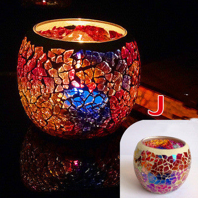 European Glass Mosaic Candle Holder Gift Ornament, candle holder, candle stick holder, glass candle holder, iron candle holder, wicker candle holder 2 piece set, candle holders, candlesticks, candle sticks, Luxury candles holders, taper candle holders, candlestick holder, Wooden Candlestick Candle Holder, Metal Candle Holders