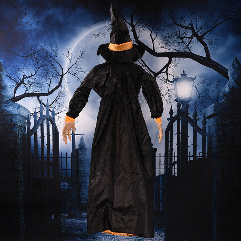 Halloween Decoration Witch Voice Control Props Ghost Festival Haunted House Hanging Ornament, Halloween decorations items,  Halloween masks, Halloween props, Halloween animatronics, Halloween inflatables, Halloween lights, Halloween fog machines, Halloween spider webs, Halloween lanterns, Halloween banners, Halloween streamers, Halloween tableware, Halloween centerpieces, Halloween party favors, Halloween yard stakes, Halloween tombstones, Halloween candles, Halloween wreaths, Halloween garlands
