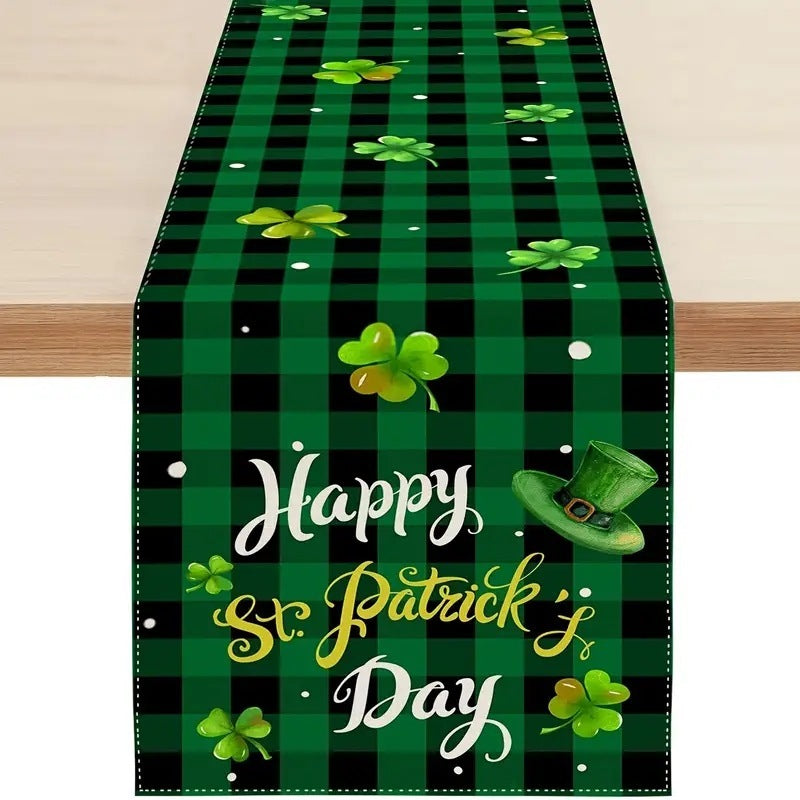 Shengpa Festival Table Runner Linen Printed Tablecloth Home, st patricks day decorations, st patricks day decor, st patrick's day decorations, st patrick day decorations, Irish Décor, irish ornaments, Decognomes, St. Patrick's Day Party Supplies, St. Patrick's Day Decorations: Shamrock, Irish & Leprechaun, St Patrick's Day Decorations table cloth