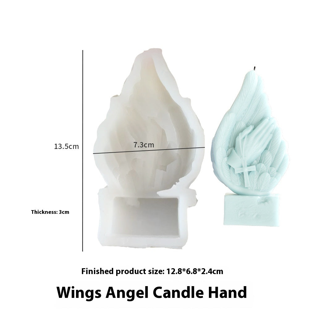 Angel Wings Candle Mould Prayer Jesus Wings Aroma Candle Silicone Mold