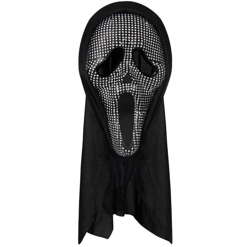 Halloween Diamond Screaming Ghost Face Mask Fancy Dress Ball Props