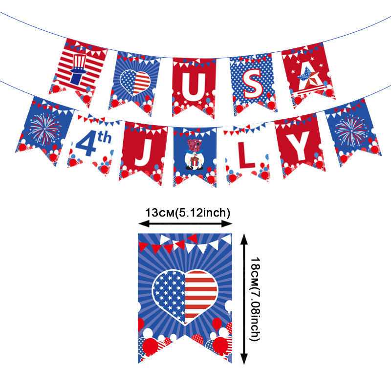 Hanging Flag Garden Banner National Day Party Decoration Supplies Venue Layout Props