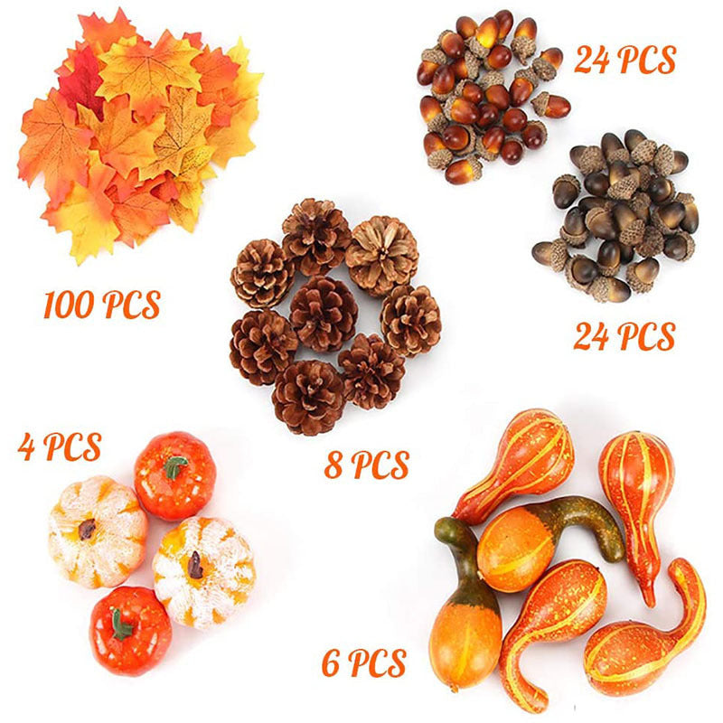 Foam Fake Pumpkin Christmas Decoration Model Accessories Set