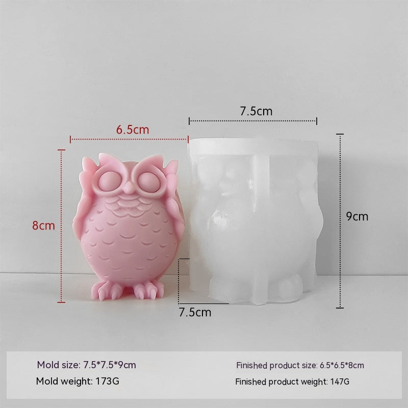 Owl Aromatherapy Candle Silicone Mold, Geometric candle molds, Abstract candle molds, DIY candle making molds, Aromatherapy Candle Molds, Scented Gnomes, Candle Molds, Decognomes, Scented Candle Silicone Mold