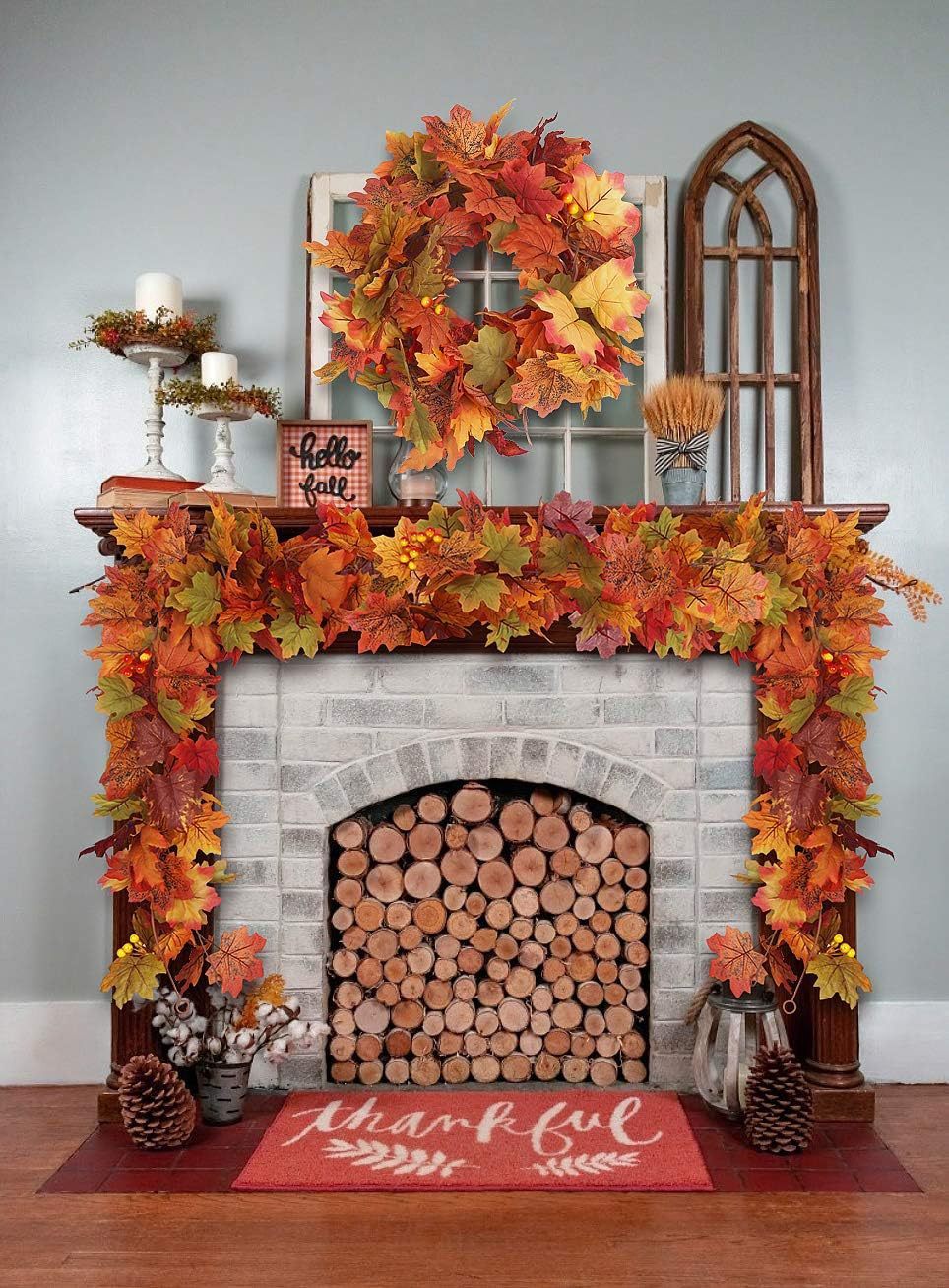 Thanksgiving Rattan Maple Rattan Decoration