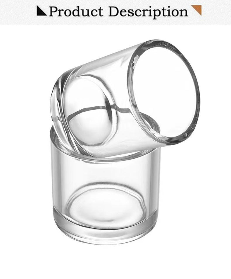 Glass Candle Cup Transparent Household