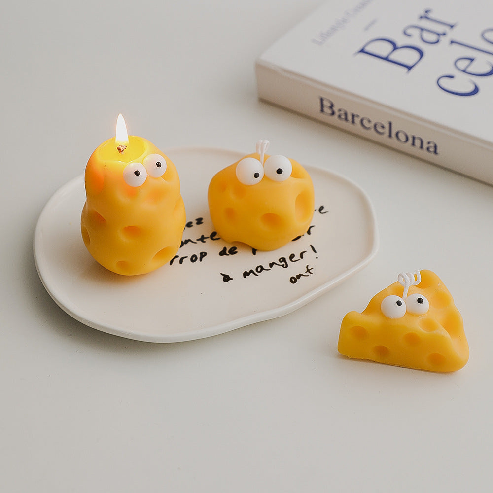 Cheese Aromatherapy Cartoon Shape Round Cheese Candle